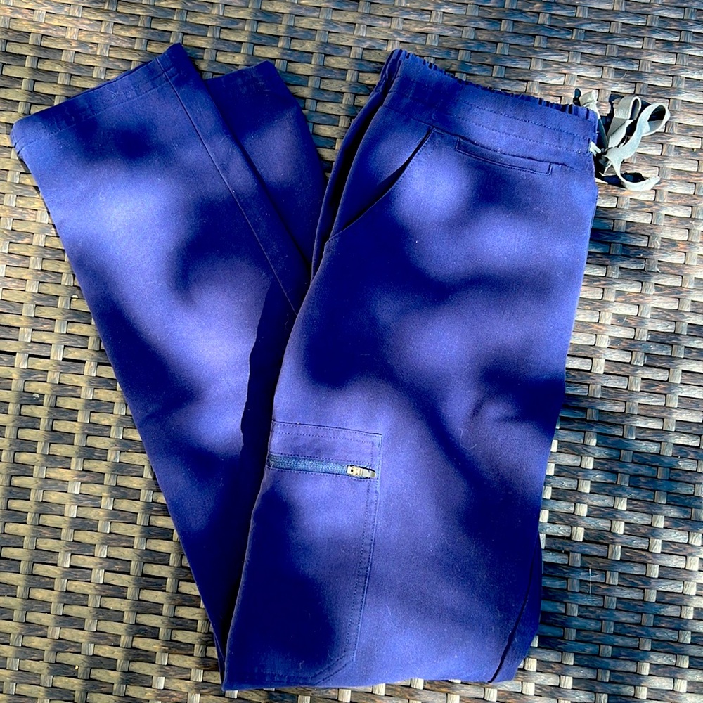 Figs NAVY BLUE Yola Skinny Scrub Pants XXS Petite